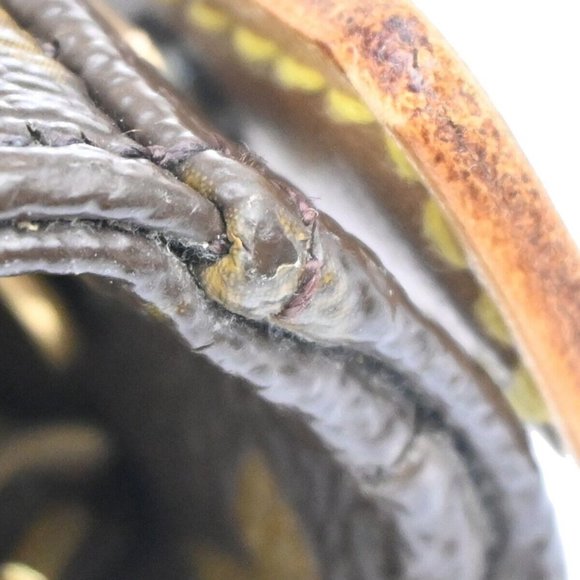 LOUIS VUITTON Logo Looping GM Shoulder Bag Monogram Leather Brown - Picture 4 of 15